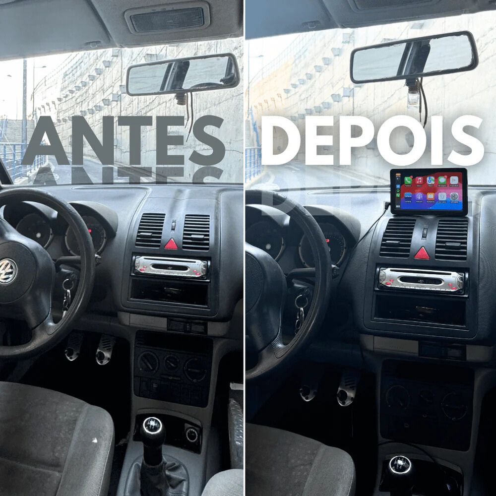 Multimídia c/ AndroidAUTO & Apple CarPlay + Câmera de Ré 🎁